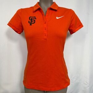 San Francisco Giants MLB Baseball Nike Orange Golf Polo Shirt Women's SMALL